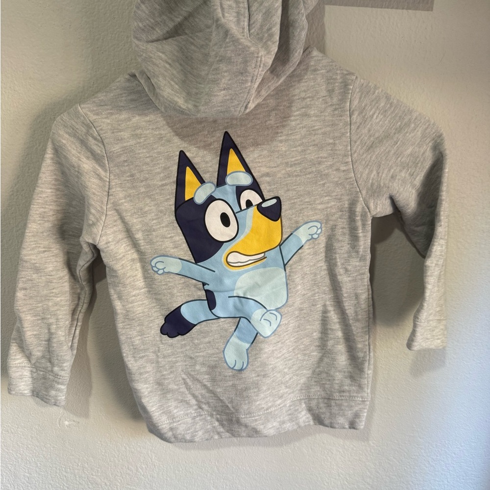 Old Navy Gray Hoodie with Blue Cartoon Character